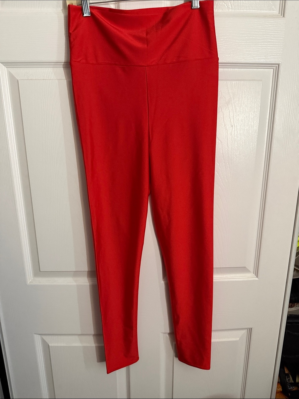 American Apparel Bright Red High-Waist Leggings